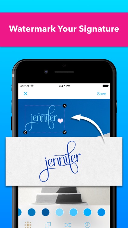 Watermark Photo with Signature Sticker & Copyright
