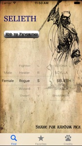 Fantasy Names for Cool Game Characters screenshot #3 for iPhone