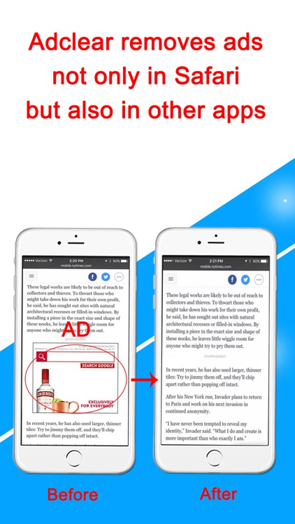 AdClear - Ad Blocker, block ads in apps/browsers
