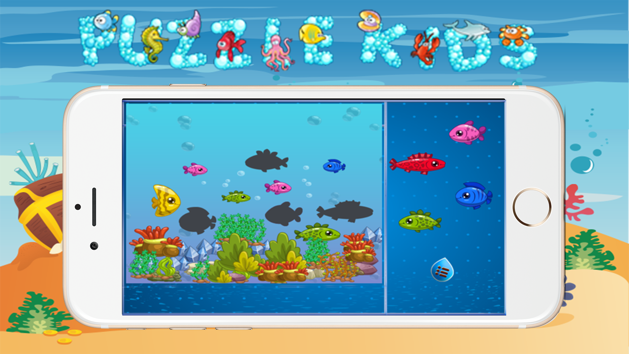 Sea Animals Puzzle Toddlers Learning Games