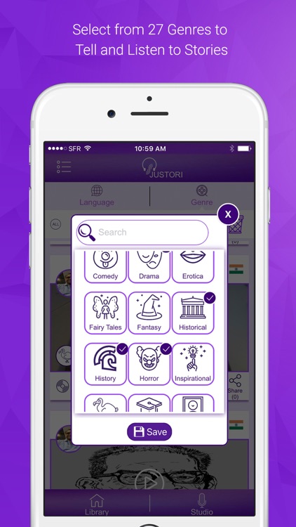 Justori - Podcasting from Palm