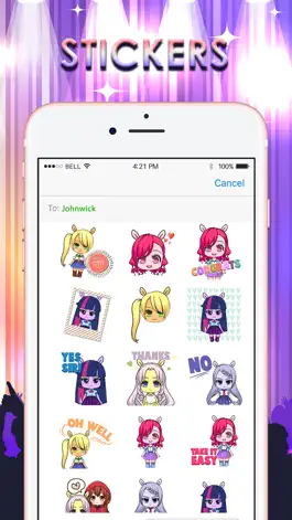 Game screenshot Pony Girls Emoticons Stickers for iMessage mod apk