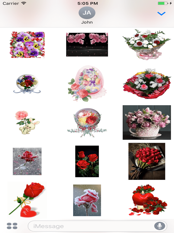 Screenshot #5 pour Animated Cute Flower & Rose GIF Stickers