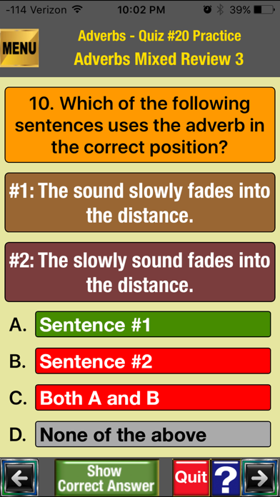 Screenshot #3 pour easyLearn Adverbs in English Grammar