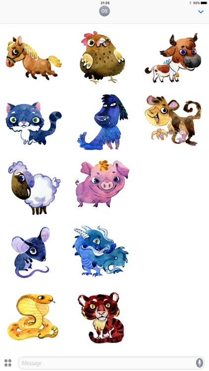Zodiac Animal Stickers