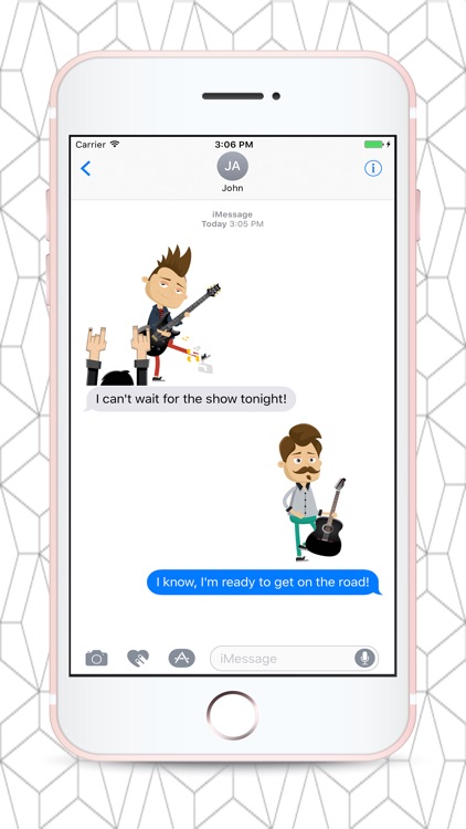 Animated Guitarist Stickers for Messaging screenshot-3