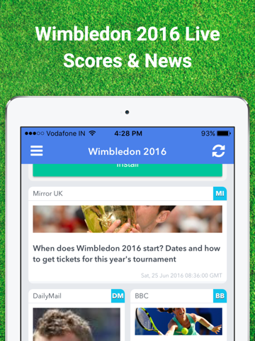 Livescore for Wimbledon 2017 Results and News App - náhled