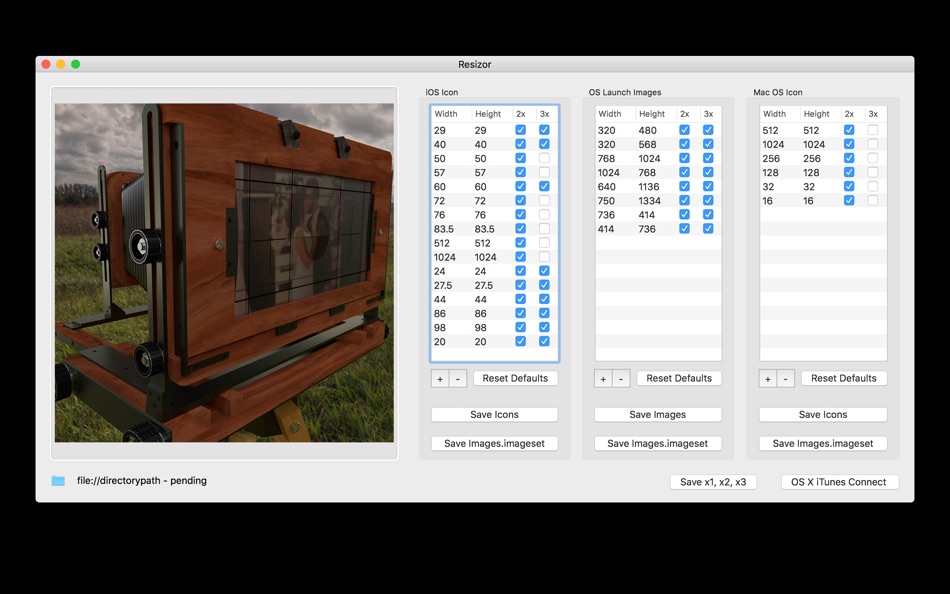 Resizor (macOS) Ved: David Wilson