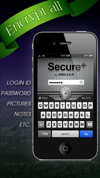 Screenshot #1 pour Secure+ Password Manager :Lite