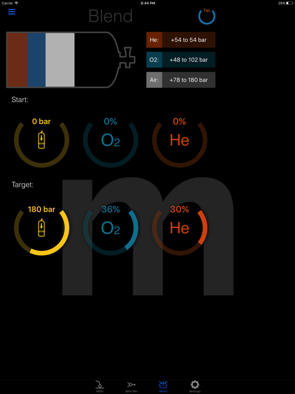 Screenshot #6 pour TrimixCalc