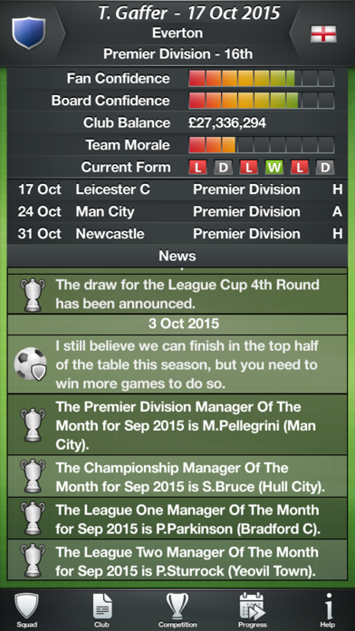Football Director 2015 Soccer Football Manager Game screenshot 2