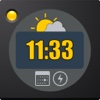 Table Clock PRO with many colors, date and weather