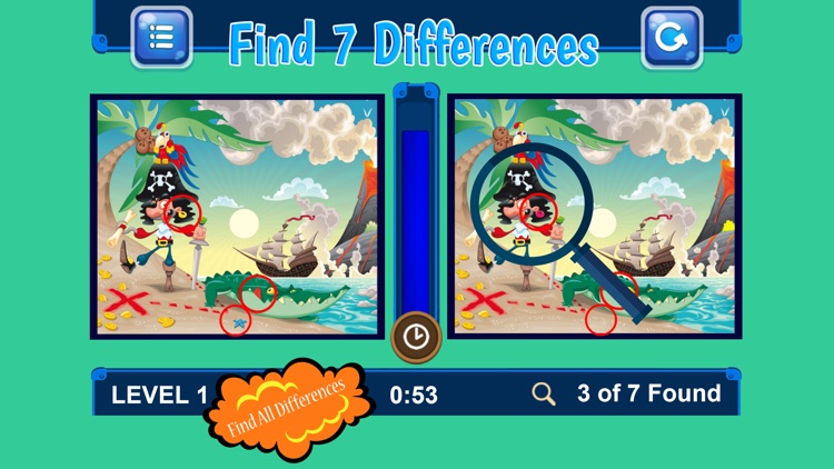 Spot Differences: Pirate Puzzle game