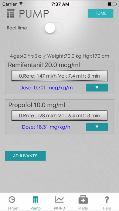 iTIVA Anesthesia Screenshot