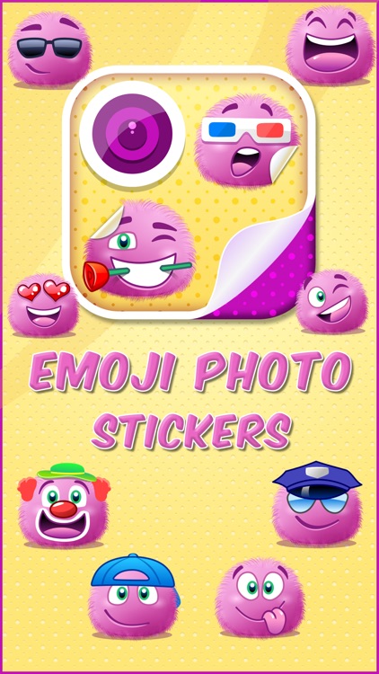 Emoji Stickers Photo: Cute Sticker & Pink Emoticon