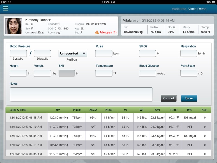 Netsmart myPOV Vitals