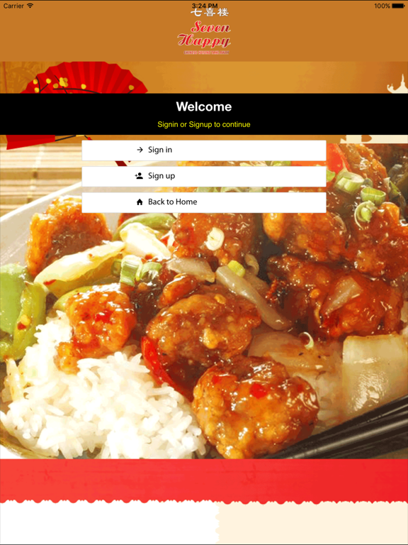 Seven Happy Chinese Takeaway iPad screenshot