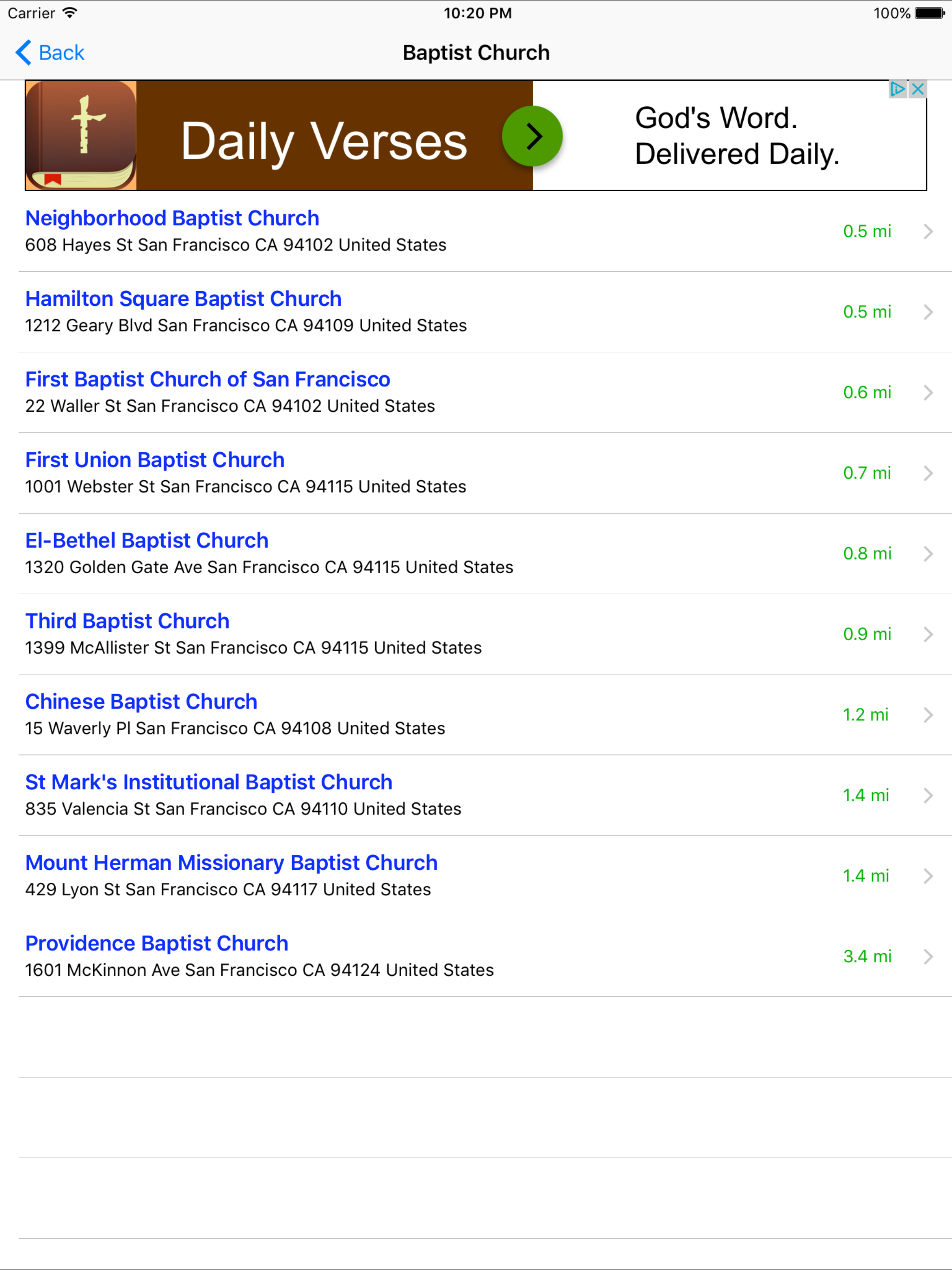 Church Finder: Find & Locate Nearby Churches