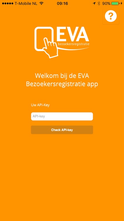 EVA bezoekersregistratie