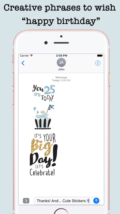 Happy Birthday Card Wishes For iMessageのおすすめ画像3