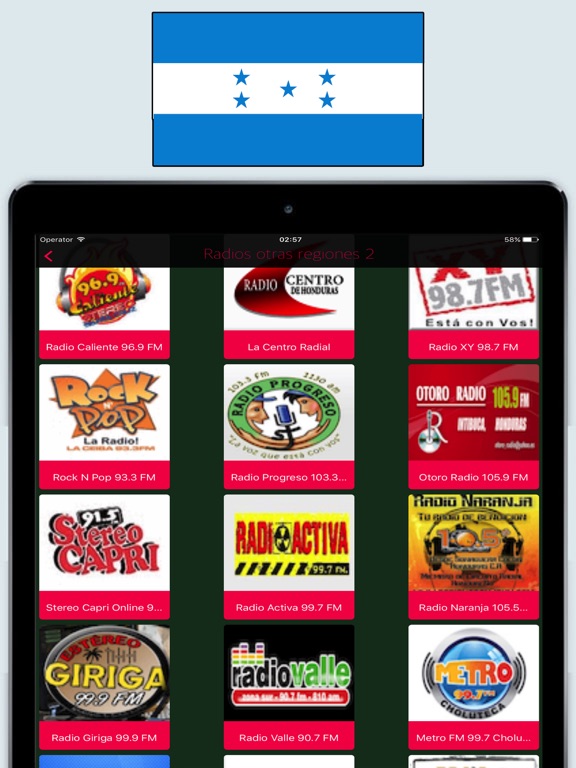 Radios Honduras FM AM / Live Radio Stations Online iPad screenshot 4 - Entertainment app