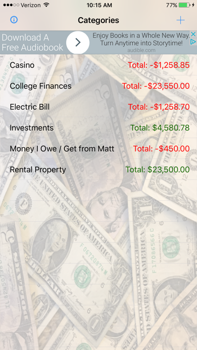Screenshot #1 pour Simple Cash Tracker