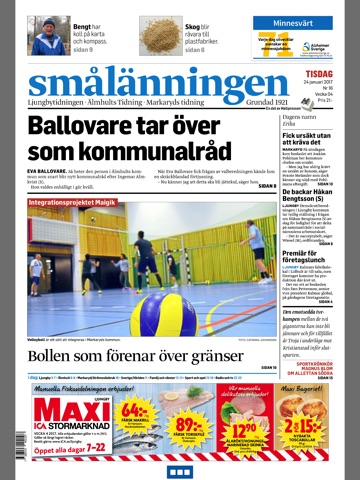 Smålänningen e-tidning screenshot 2