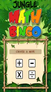 jungle math bingo iphone screenshot 1