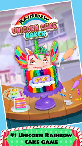 Game screenshot DIY Unicorn Rainbow Cake Cooking! Sweet Dessert mod apk
