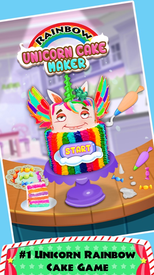 DIY Unicorn Rainbow Cake Cooking! Sweet Dessert - 1.0 - (iOS)