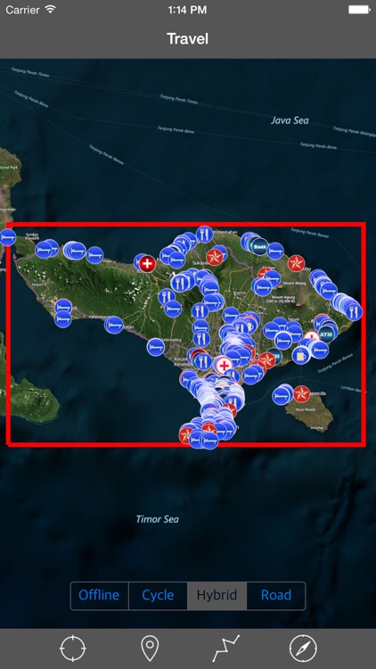 BALI (INDONESIA)– GPS Travel Map Offline Navigator