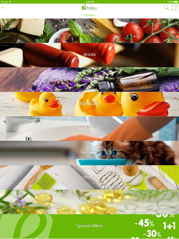 e-fresh.gr iPad screenshot 2 - Food & Drink app