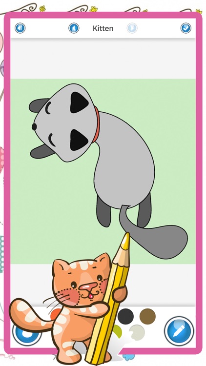 Printable Cute Little Kitten Coloring Book