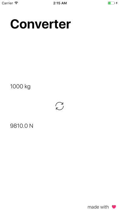 Screenshot #1 pour kg to N Converter (Physics Utility)