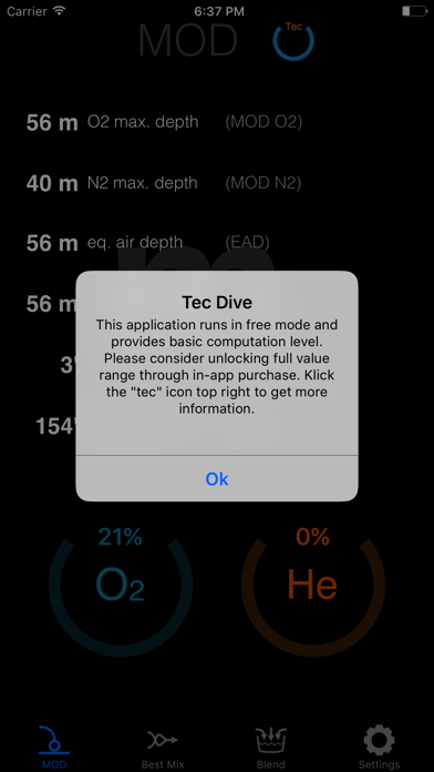 TrimixCalc Screenshot