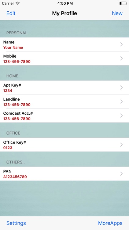 My Profile