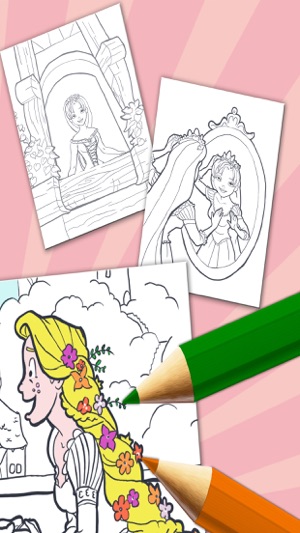 Paint Princess Rapunzel – Drawings to color PRO(圖4)-速報App