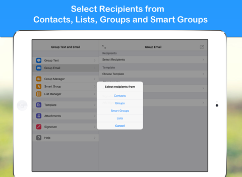 Скриншот из Group Text and Email Pro