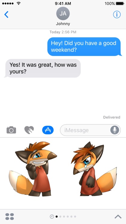Digger the Fox Stickers for iMessage screenshot-4