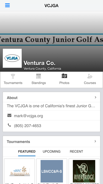 Ventura County Jr Golf Assoc Screenshot