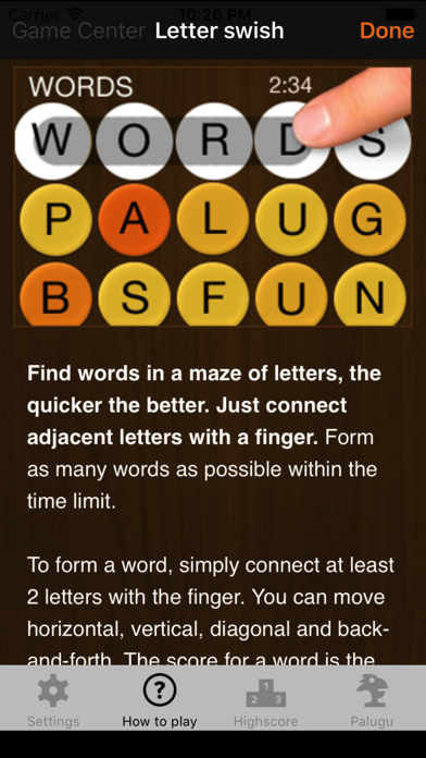 Letter swish - Criss Cross Words Screenshot