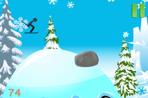 スティックマンサファリ冬のスキーエクストリームゲームのおすすめ画像3