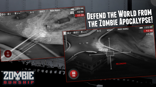 ‎Zombie Gunship: Gun Down Zombies Screenshot