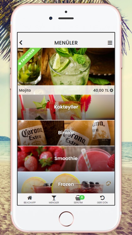 BeachApp - Örnek Beach Club Uygulaması