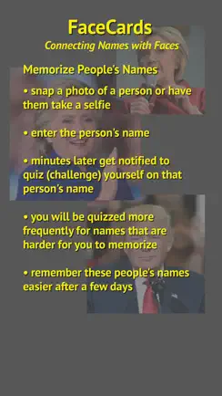 FaceCards - Memorize People's Names iPhone image 1