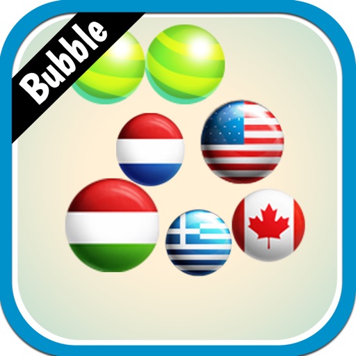 World flags bubble Shooter icon