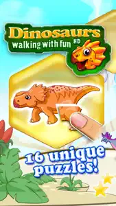 Dinosaurs walking with fun HD jigsaw puzzle game screenshot #1 for iPhone