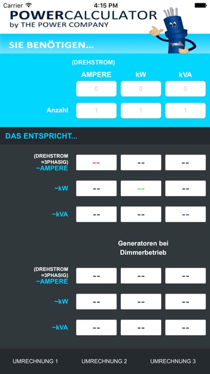 Power Company Calculator