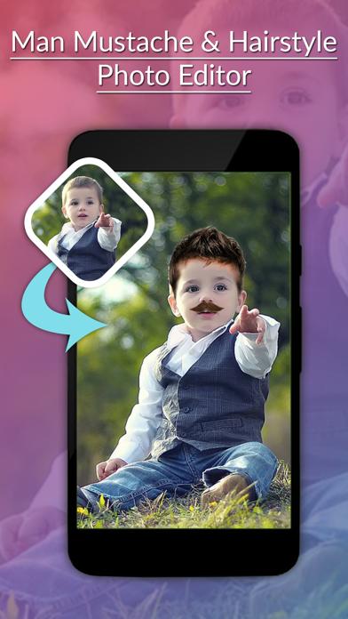Screenshot #1 pour Man Mustache & Hairstyle Photo Editor