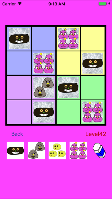 Screenshot #1 pour Easy SUDOKU with Faces!? 4x4,6x6,7x7